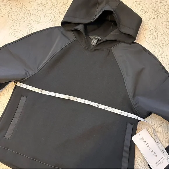 NWT Athleta $109 retail black pull-over hoodie - Picture 2 of 6